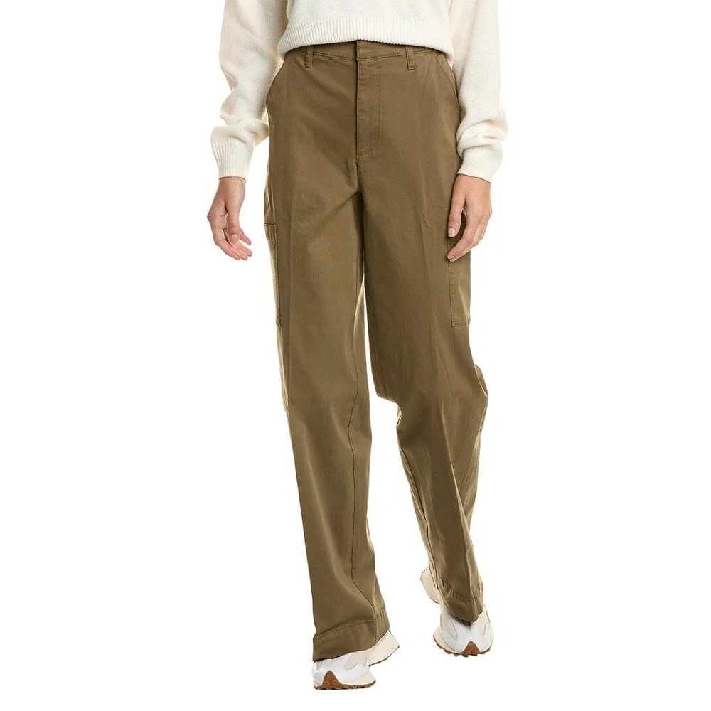 Joes Jeans High Rise Cargo Pants Womens 27 Green Wide Leg Pockets Cotton Utility